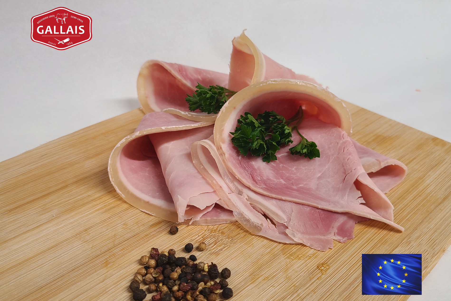 Tranche de jambon blanc supérieur