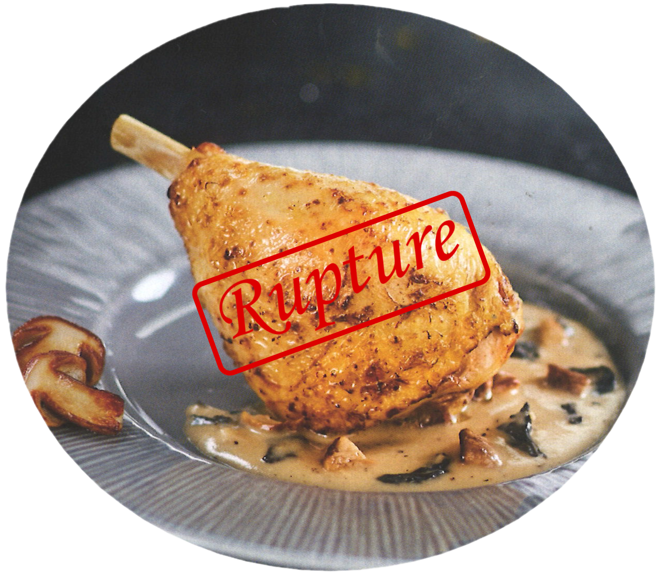 Chapon sauce crémée au Sauterne et aux cèpes