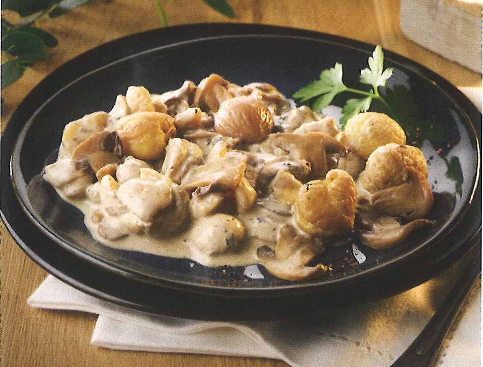 Gourmandises de châtaignes et champignons