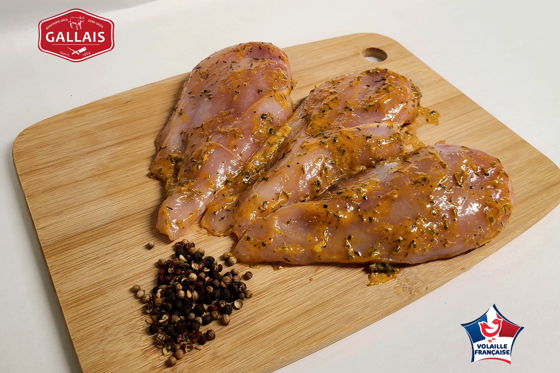 Filet de poulet mariné